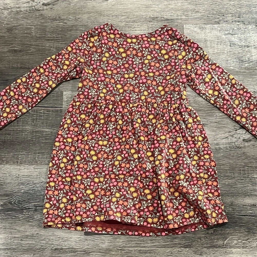 Floral Long Sleeve Kids Dress